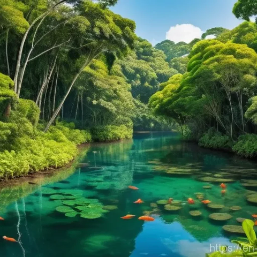 생물다양성 보전 전문가 이론 정리 - **Prompt:** A breathtaking panoramic view of a flourishing, highly biodiverse ecosystem. On one side...