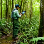 Home 14 생물다양성 보전 분야 커리어 발전 - **Prompt:** A diverse team of young adult conservation technologists and field biologists, dressed i...